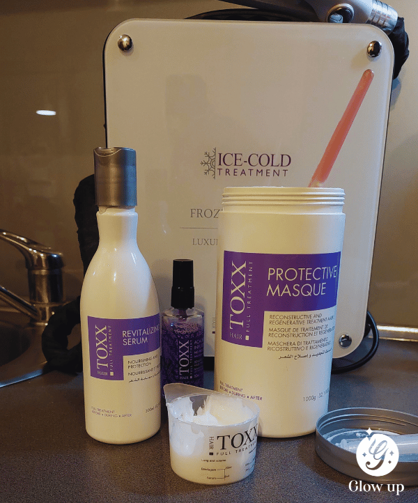 Zestaw regenerujących kosmetyków do krioterapii włosów Hair.TOXX – podstawa zabiegu w Studiu Fryzur Profesja.